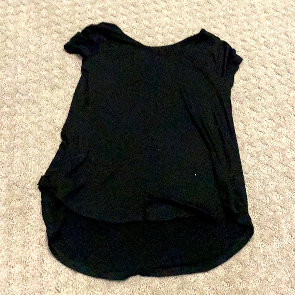 Silky black dress shirt